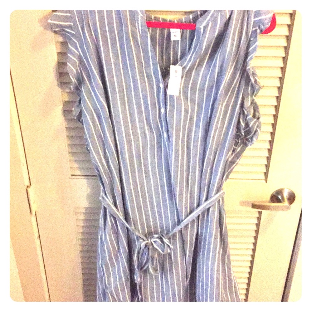 Pin striped NWT belted dress